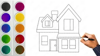 How To Draw a House 🏡 step by step , @Drawingandcolour1