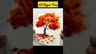 3D Paper Tree | How to make paper tree | Paper craft |#Shorts #shorts #papercraft