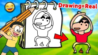 Drawing Became Real 😱 || Funny Game Roblox 😂