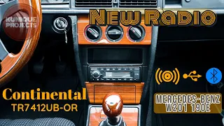 Mercedes Benz 190E W201 | New Radio | Continental TR7412UB-OR