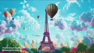 Eiffel Serenity: 2 Hours of Relaxing Piano Music with Hot Air Balloons (Live Wallpaper 4k)