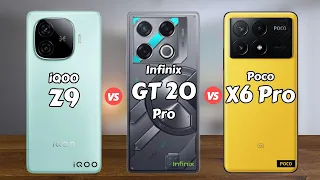 iQOO Z9 vs Infinix GT 20 Pro vs Poco X6 Pro