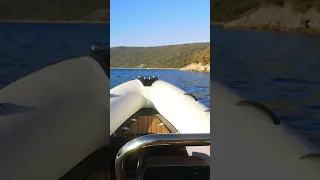 Brig Falcon Tender 420FT + Evinrude E-tec 30 DPGL on island Cres Croatia