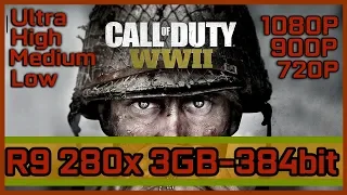 Call of Duty WWII | R9 280x 3gb | Low High Ultra 1080p