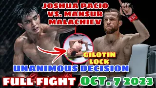 PANALO JOSHUA PACIO VS. MANSUR MALACHIEV, FULL FIGHT , UNANIMOUS DECISION, OCTOBER 7 2023!