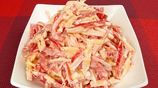 Популярный салат "Красное море". Супер салат за 5 минут | "Red Sea" salad. Super salad in 5 minutes