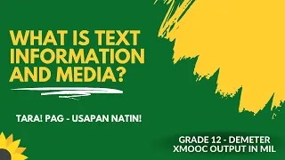 Text Information and Media| MIL | xMOOC