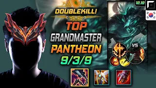 천상계 탑 판테온 템트리 룬 선혈 정복자 - GrandMaster Pantheon Top vs Gangplank - 롤 KR 12.19