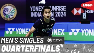 YONEX SUNRISE India Open 2024 | Lee Cheuk Yiu (HKG) vs. Anthony Sinisuka Ginting (INA) [4] | QF