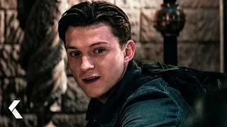 Uncovering a Secret Passage in an Old Church Scene - Uncharted (2022) Tom Holland, Mark Wahlberg