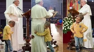 The boy who refused to leave Pope Francis's side