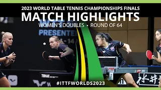 Diaz/Diaz vs Matelova/Balazova | WD R64 | 2023 ITTF World Table Tennis Championships Finals