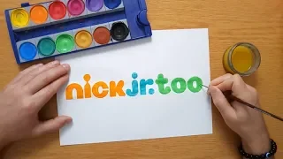 nick jr. too logo - painting