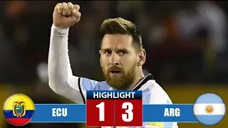 Leo Messi Hattrick ~ Ecuador vs Argentina 1-3 All Goals & Extended Highlights