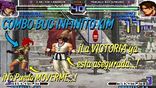 KOF 2002- KUNO DESAFÍA A LA Mejor Leona MEXICO👉¡CUIDADO LEONA LOCA Y COMBO BUG INFINITO DE KIM😲😬😵!