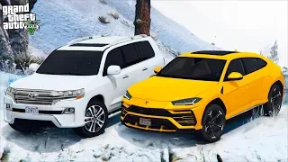 РЕАЛЬНАЯ ЖИЗНЬ В GTA 5 - ПРОВЕРКА LAMBORGHINI URUS И LAND CRUISER 200 НА ПРОХОДИМОСТЬ ЗИМОЙ! 🌊ВОТЕР