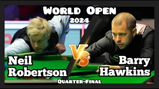 Neil Robertson vs Barry Hawkins - World Open Snooker 2024 - Quarter-Final Live (Full Match)