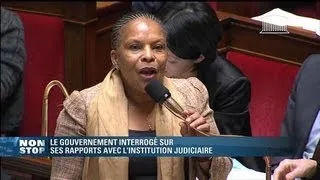 Christiane Taubira chahutée par les députés de l'opposition à l'Assemblée