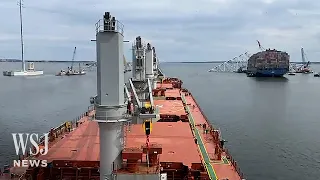 Watch: First Ships Leave Baltimore Port After Bridge Collapse | WSJ News