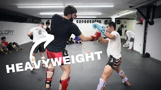 Sparring my HEAVYWEIGHT Students (Breakdown)