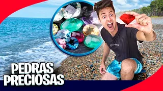 VOCÊS NÃO VÃO ACREDITAR NO QUE ENCONTREI NA PRAIA! - Desafio