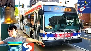 Johny's SEPTA Articulated Bus Ride To Liberty Bell In Philadelphia