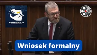 Grzegorz Braun: wniosek o przygaszenie światła i obniżenie temperatury