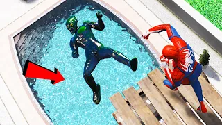 GTA 5 Water Ragdolls Spiderman vs Green Goblin Jumps/Fails #85 (Euphoria physics Funny Moments)