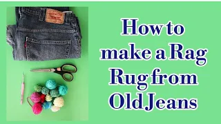 How to Make a Rag Rug from Old Jeans  //  UPCYCLE STYLE: DENIM RAG RUG