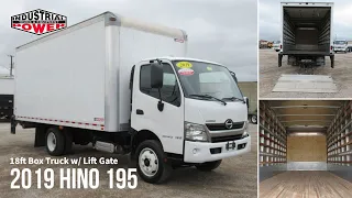 Used Small City Delivery Truck 2019 Hino 18ft Box w/ Lift Gate - Stock #42079