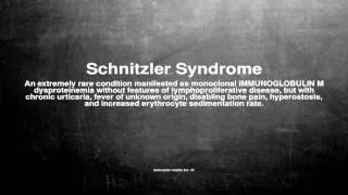 Medical vocabulary: What does Schnitzler Syndrome mean