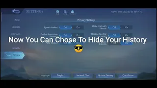 How To Hide Your History #mobilelegends