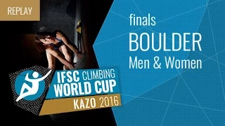 IFSC Climbing World Cup Kazo 2016 - Bouldering - Finals - Men/Women