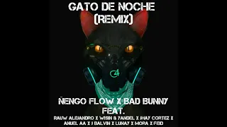 Ñengo Flow, Bad Bunny - Gato De Noche (Remix) Ft. Rauw Alejandro, Wisin & Yandel, Jhay Cortez, An...