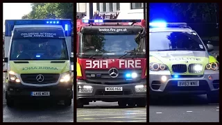 Fire Engines, Police Cars and Ambulances responding - Compilation 30