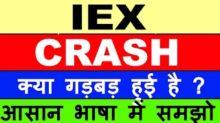 IEX Share CRASH🔴 IEX Share क्यों गिरा आज?🔴 IEX Share Latest News🔴 indian energy exchange share news