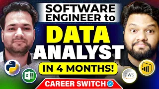 SELF TAUGHT Data Analyst in 4 MONTHS 🔥 SDE to DATA ANALYST Career Switch | PATH & PROCESS ⭐️