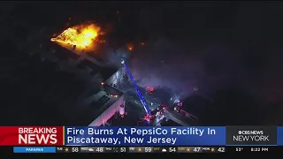 Fire burns at PepsiCo facility in Piscataway, New Jersey