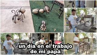 artesania de herreria /🐜 bases para decorar tu jardin / soldando en el trabajo de mi papa  💜💜💜