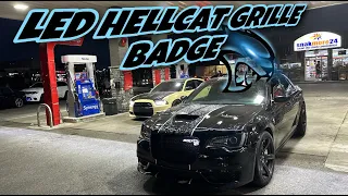 INSTALLING LED HELLCAT BADGE ON MY BLUEEYE JAILBREAK CHRYSLER 300