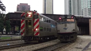 Incredible Metra evening rush hour action at Canal Street!