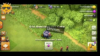 Clash of clans what inside 6th anniversary cake?