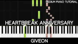 Giveon - Heartbreak Anniversary (Medium Piano Tutorial)