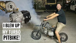 TURBO PITBIKE FAIL // HOW TO TURBO 70cc 110cc 125cc DIRT BIKE!