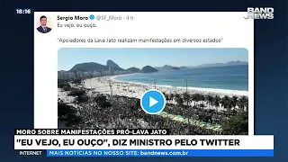 Sergio Moro falou sobre as manifestações deste domingo