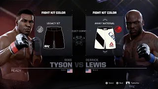 Fight Island: Mike Tyson VS Derrick Lewis | Fight Simulation