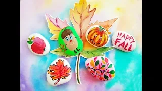 DIY Autumn Rock Painting Ideas - Easy Stone Crafts For Fall Home Decor