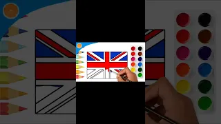 How to paint United Kingdom flag | Painting European Flags | BlueOrange