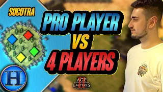 1 Pro vs 4 Players ON SOCOTRA | AoE2