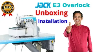 Jack E3 overlock machine installation unboxing Whatsapp 9163843100 #bazar91 #jacksewingmachine #e3